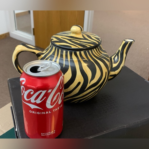 1996 Vintage Laurie Gates Safari Animal Print Teapot - Picture 15 of 16